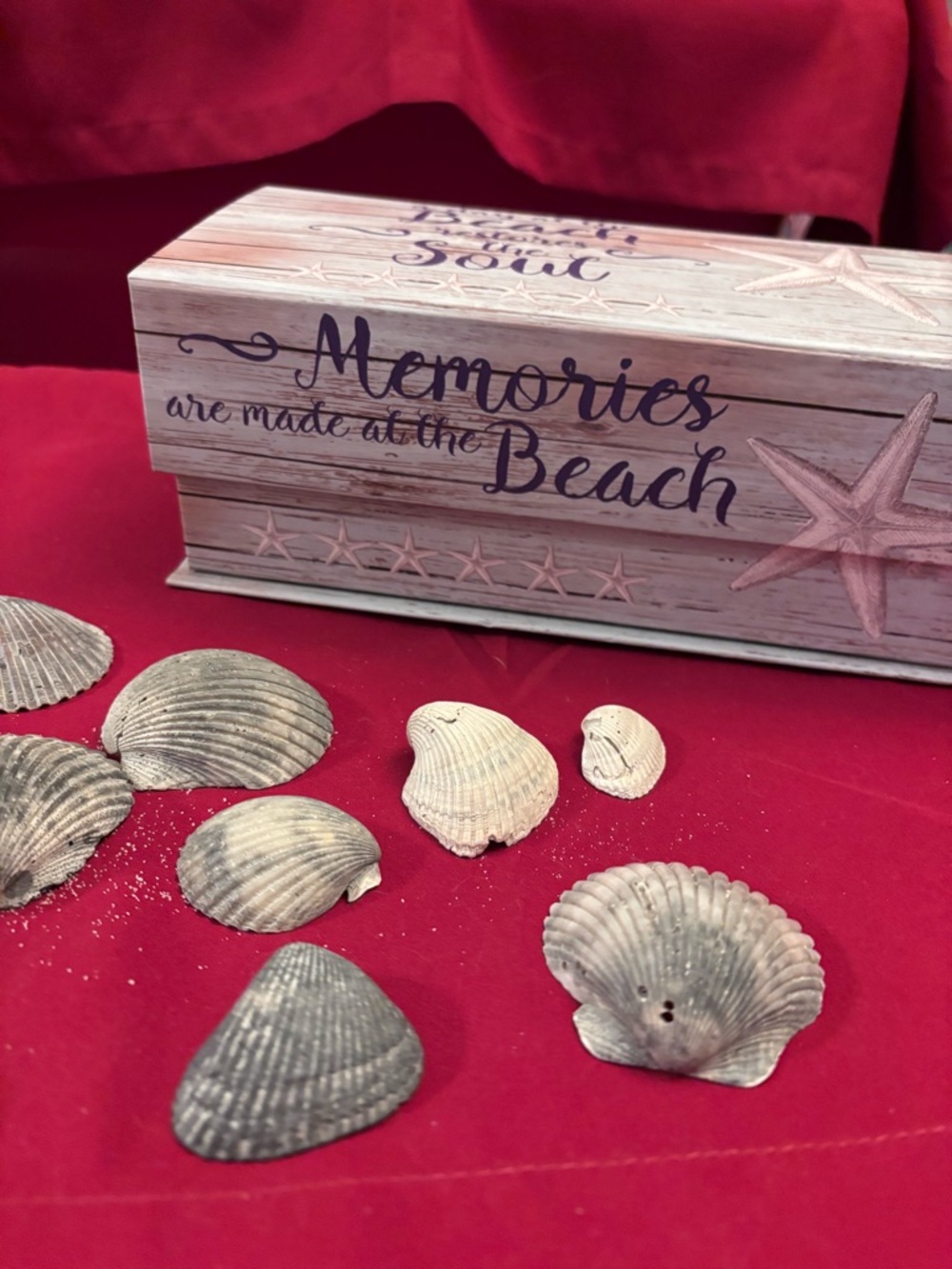 Memories Are Made at the Beach Keepsake Box for shells and memories.
